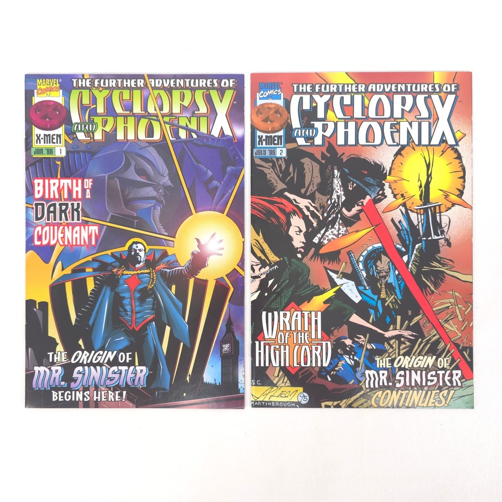 X-Men Cyclops & Phoenix Comic Vol 1 No. 1 & 2 1996 Mr. Sinister Origin Marvel